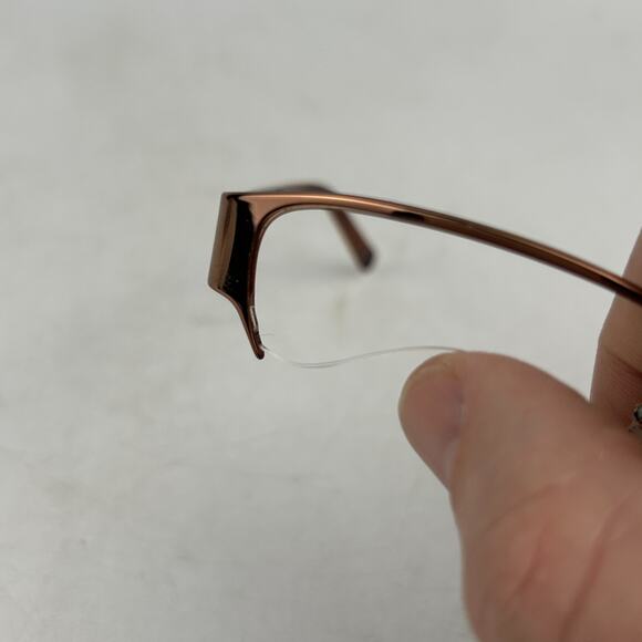 Cole Haan Ch900 Eyeglasses Topaz Unisex Adult Brown Metal Half‎ Rim 53-17-130mm - Picture 9 of 13